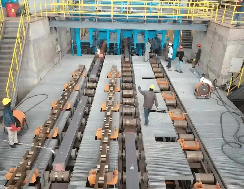 Billet Delivery Roller Table equipment application at Hualu Equipment