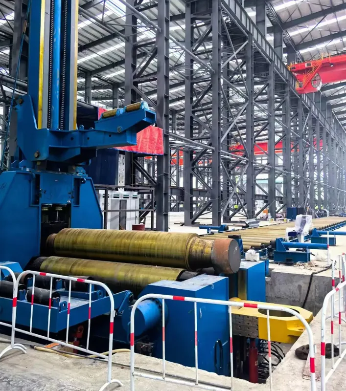 Cnc Wind Tower Rolling Machine equipment application at Hualu Equipment