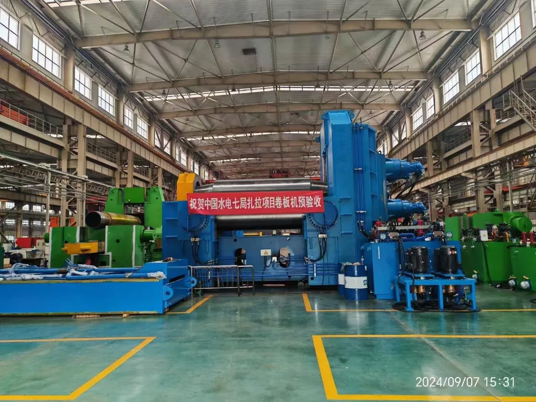 Automatic Steel Plate Rolling Machine equipment application at Hualu Equipment