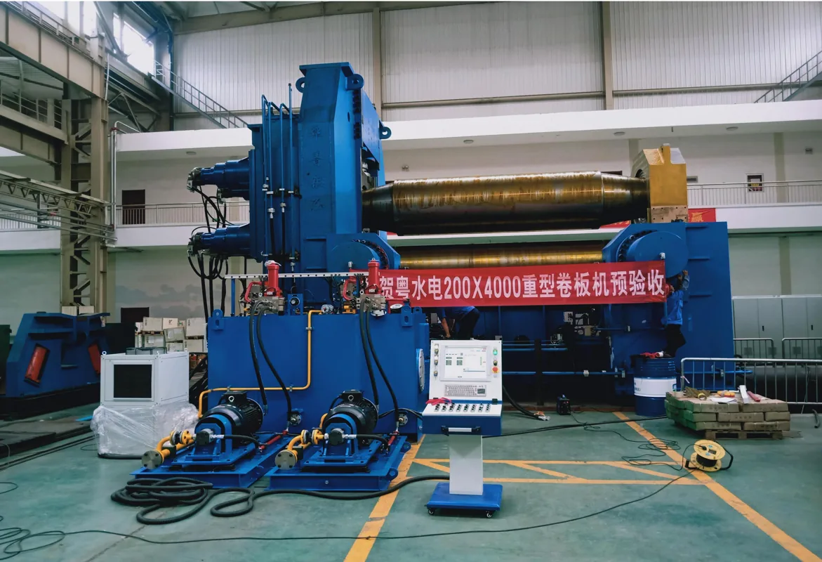 Cnc Shipbuilding Plate Roller equipment application at Hualu Equipment