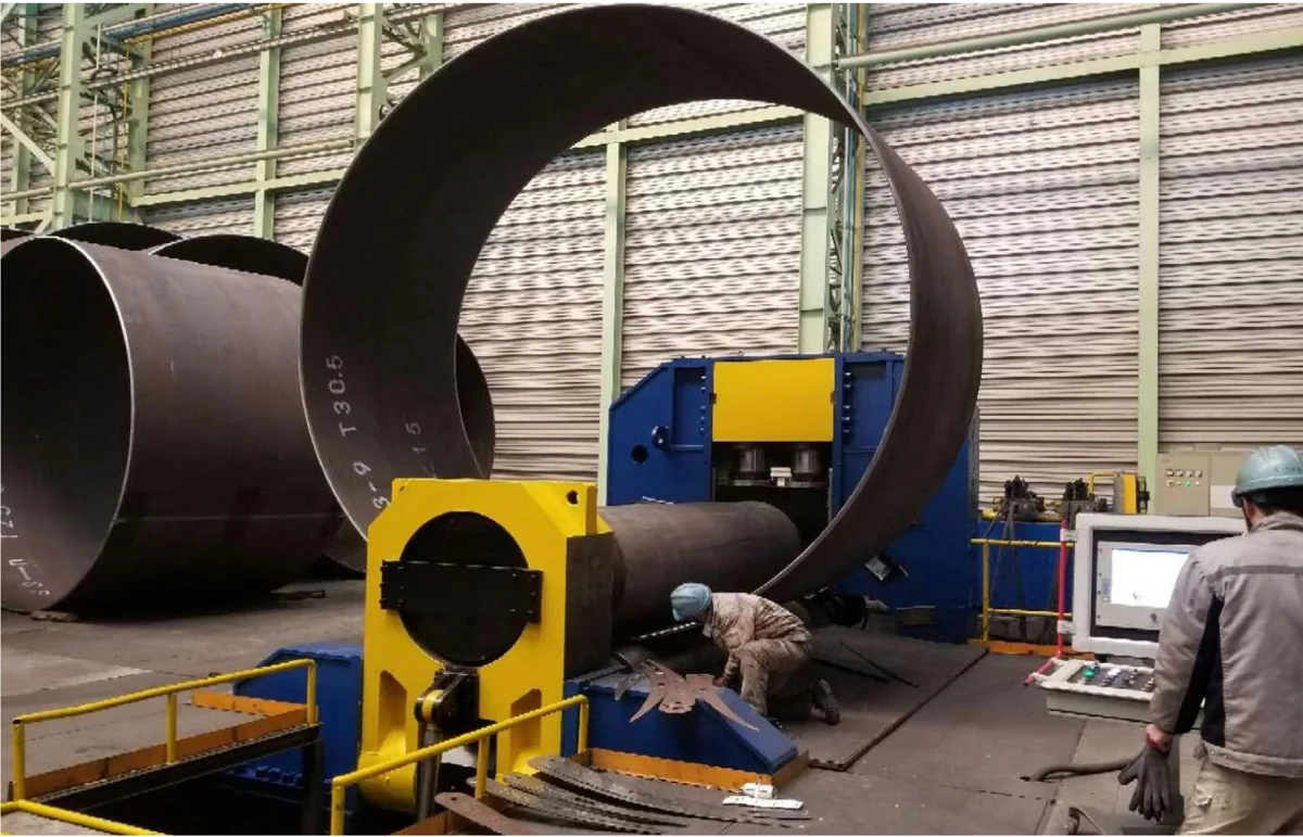 Wind Energy Plate Roller equipment application at Hualu Equipment