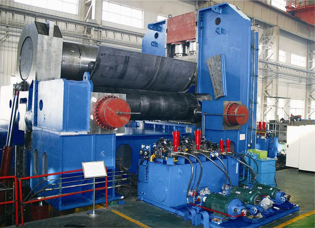 Fully Hydraulic 3 Roll Plate Bending Machine equipment application at Hualu Equipment