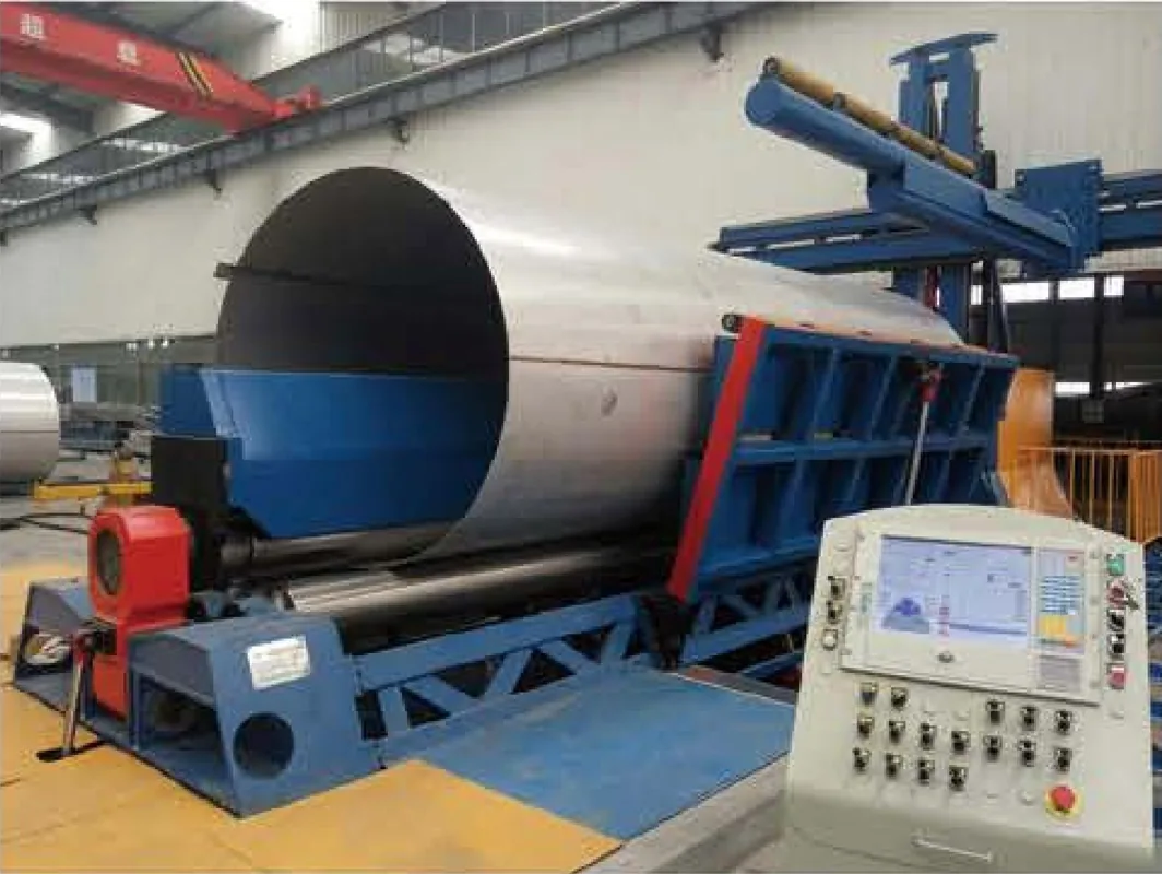 Pressure Vessel Heavy Plate Roller equipment application at Hualu Equipment