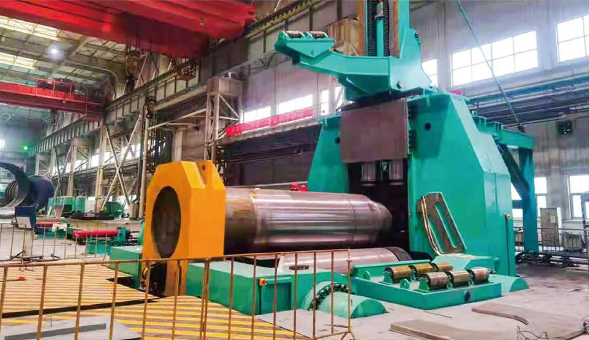 Wind Tower Forming Production Line equipment application at Hualu Equipment